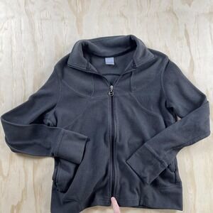 Y2K Nike Jacket Womens XL Gray Fleece Full Zip Athletic Running Training Workout